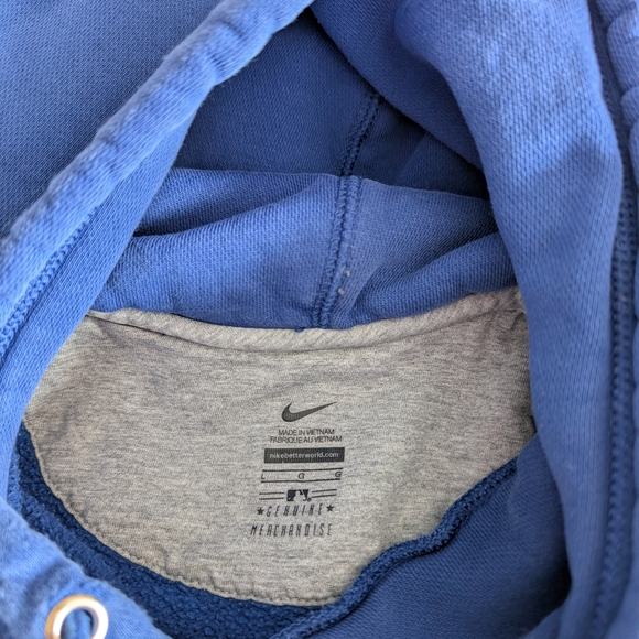 Nike Blue Hoodie with Center Swoosh - Picture 2 of 3
